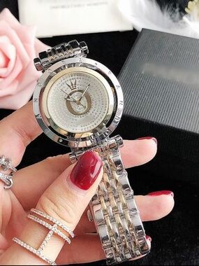 Pandora Silver Women's Crystal Accent Bracelet Watch